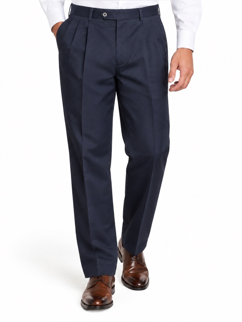 JOS. A. BANK Traveler’s Collection Navy Pleated Dress Pants 36W x 32L